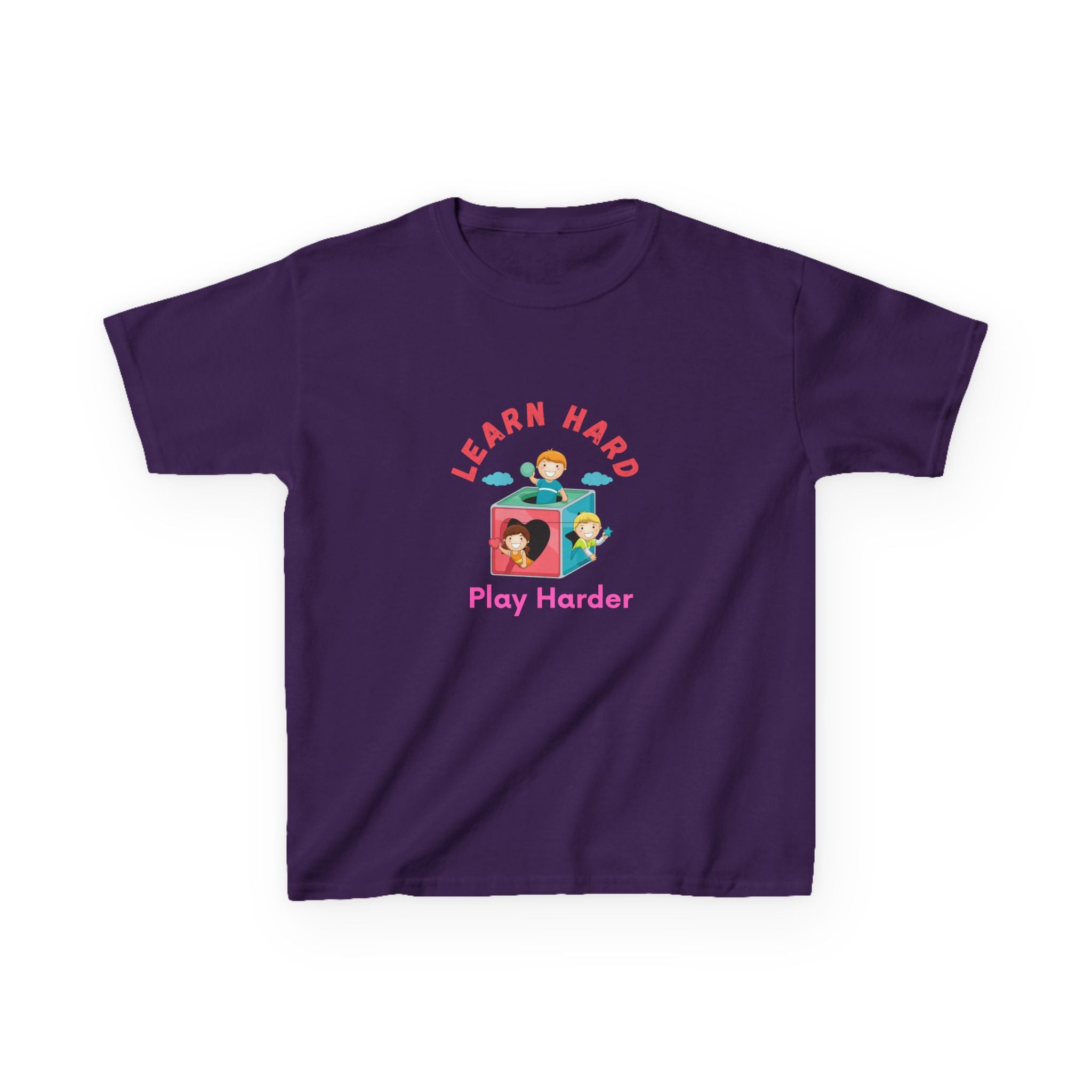Kids Tee — "Learn Hard, Play Harder" School Playtime Graphic