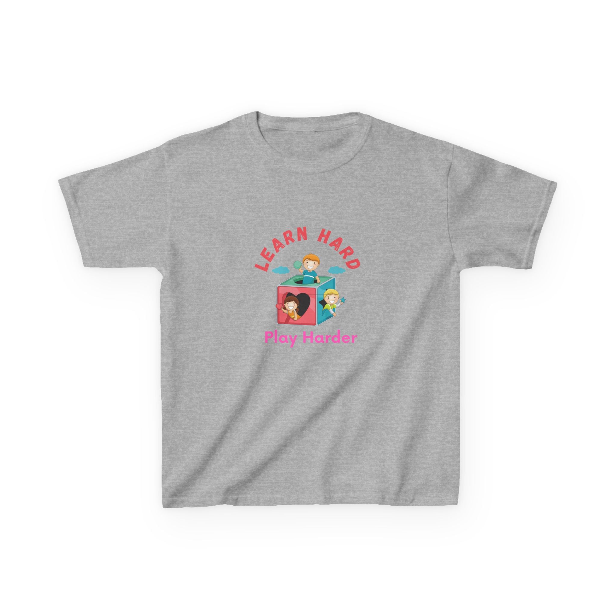 Kids Tee — "Learn Hard, Play Harder" School Playtime Graphic