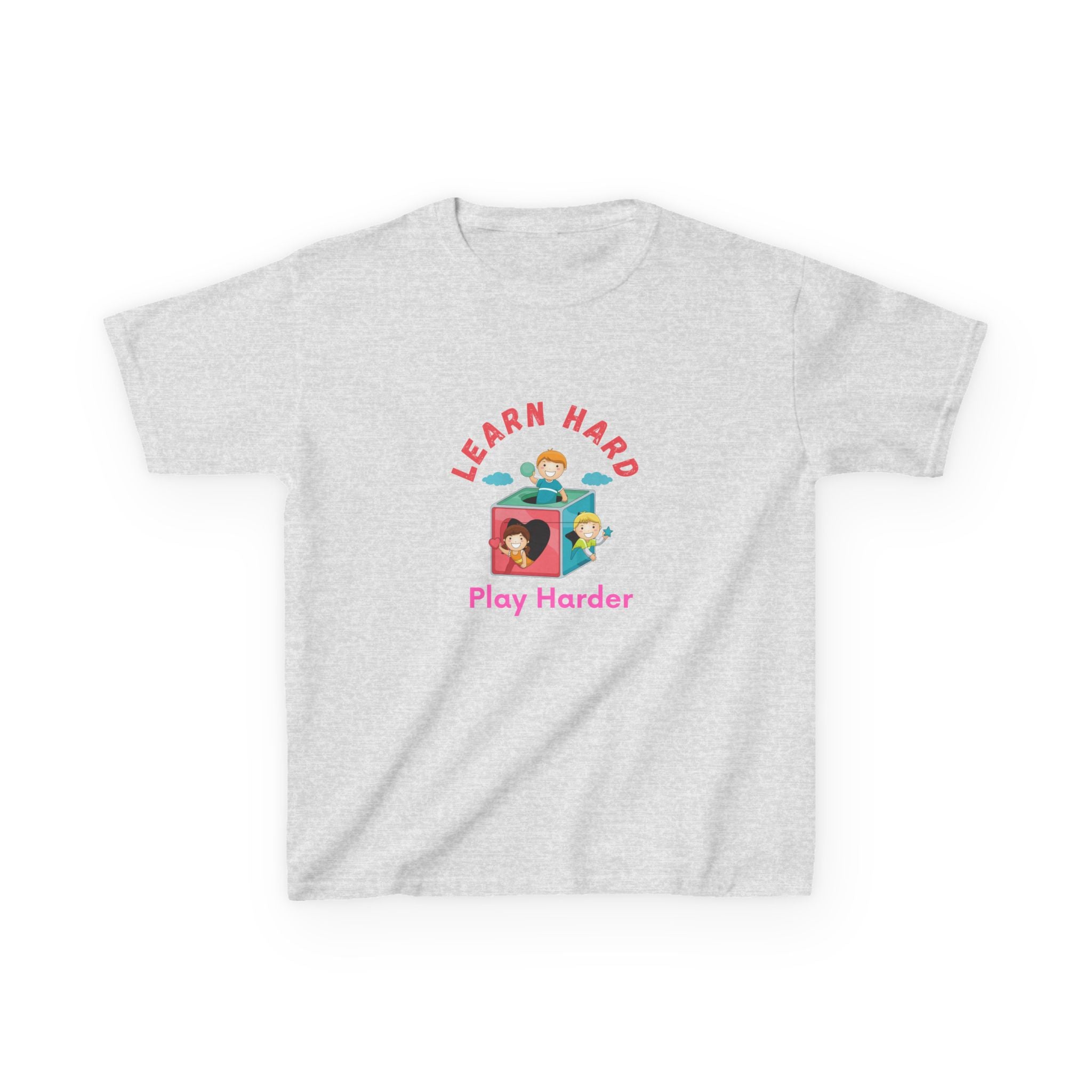 Kids Tee — "Learn Hard, Play Harder" School Playtime Graphic