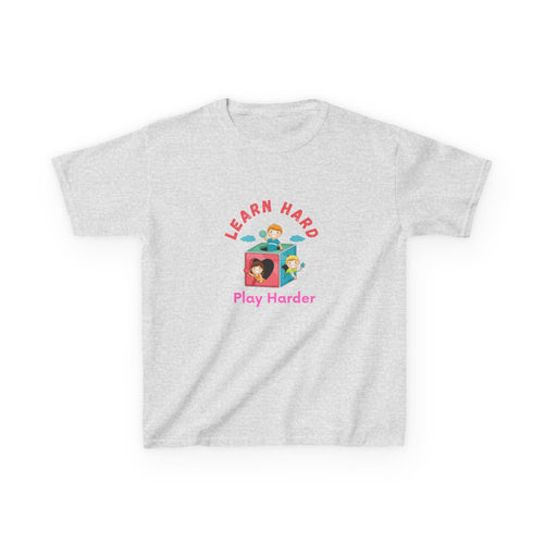 Kids Tee — "Learn Hard, Play Harder" School Playtime Graphic