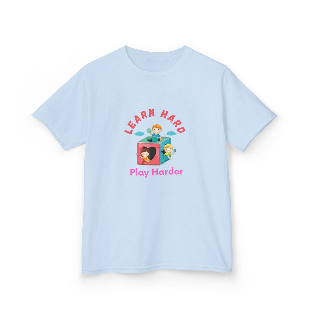 Kids Tee — "Learn Hard, Play Harder" School Playtime Graphic