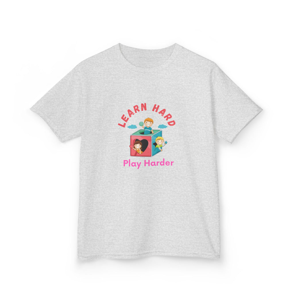 Kids Tee — "Learn Hard, Play Harder" School Playtime Graphic