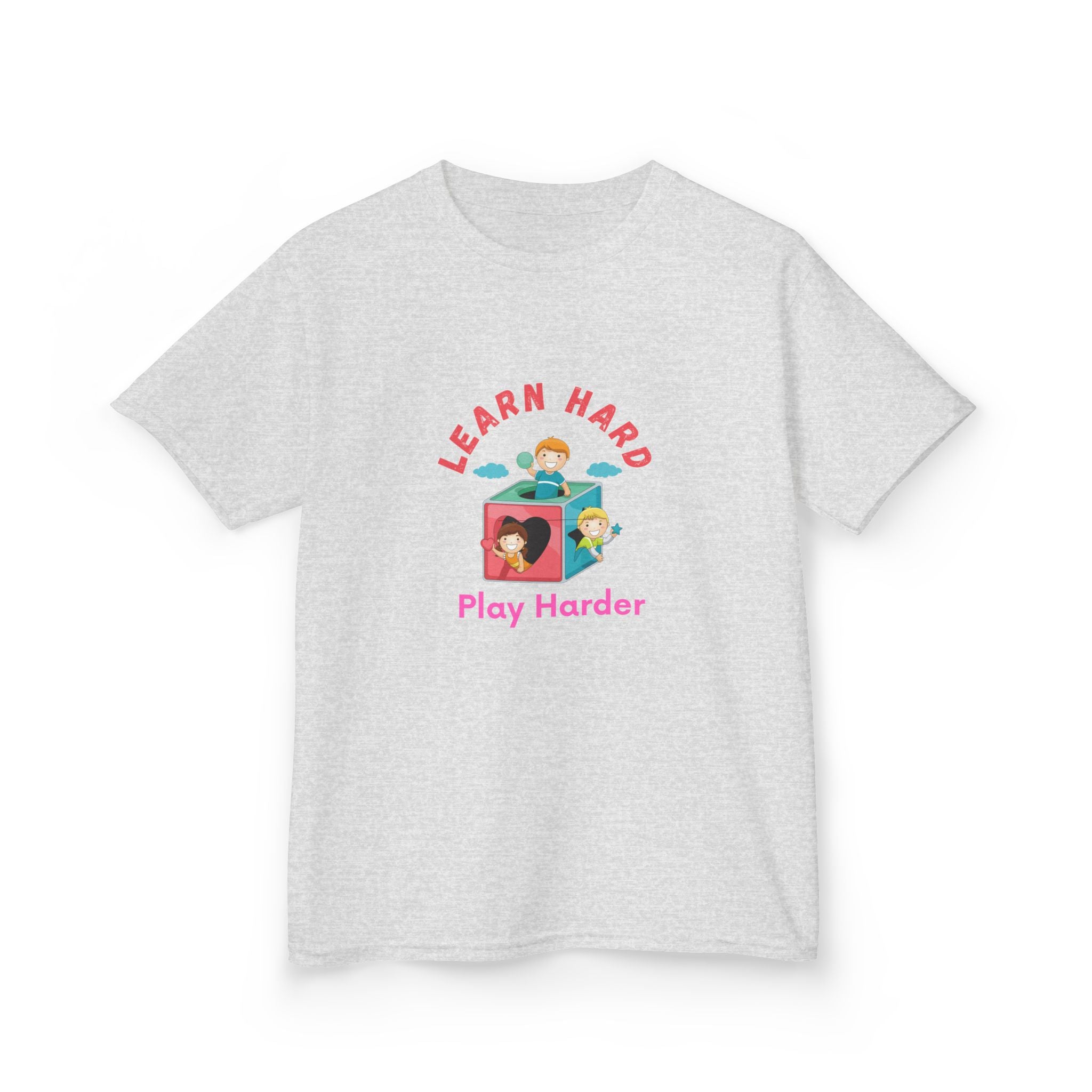 Kids Tee — "Learn Hard, Play Harder" School Playtime Graphic