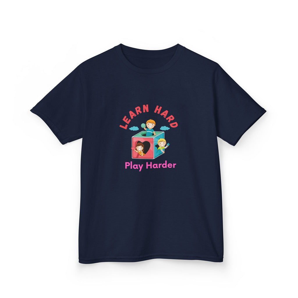 Kids Tee — "Learn Hard, Play Harder" School Playtime Graphic