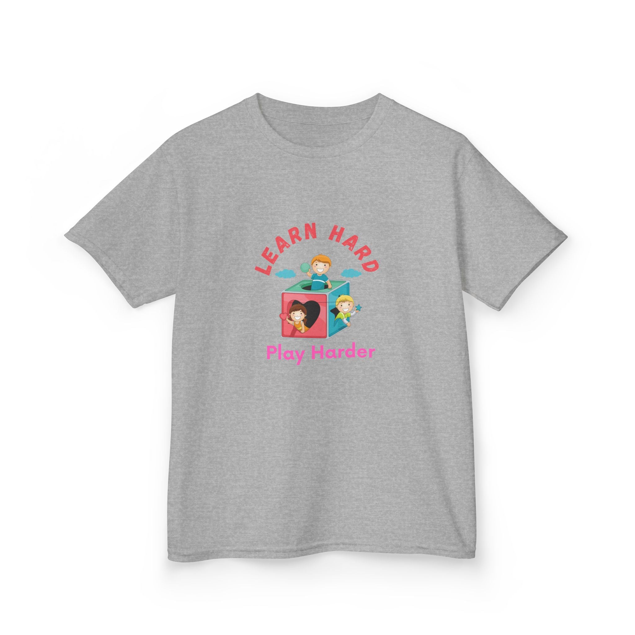 Kids Tee — "Learn Hard, Play Harder" School Playtime Graphic