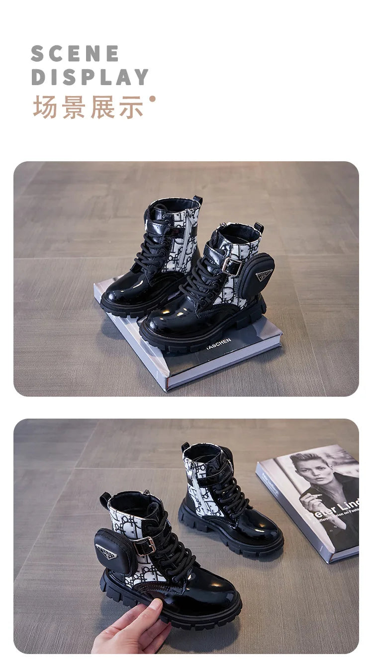 Girls Casual Sports Shoes Children Soft Bottom Non Slip Lightweight Sneakers Big Kids Breathable Comfort PU Leather Flat Shoes