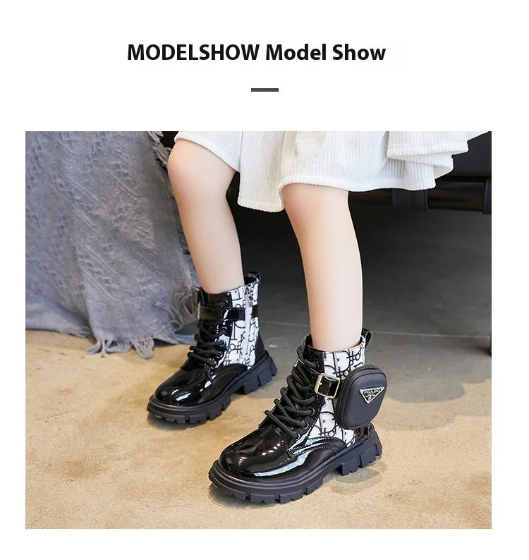 Girls Casual Sports Shoes Children Soft Bottom Non Slip Lightweight Sneakers Big Kids Breathable Comfort PU Leather Flat Shoes